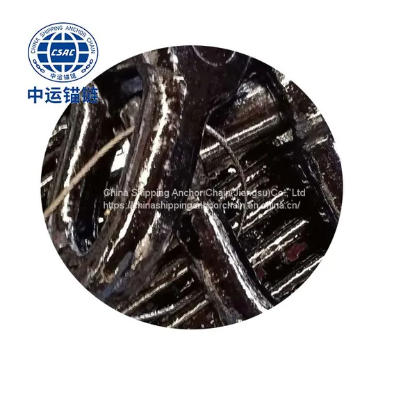 68mm Black Painted Floating Wind Power Platform Studless Link Anchor Chain