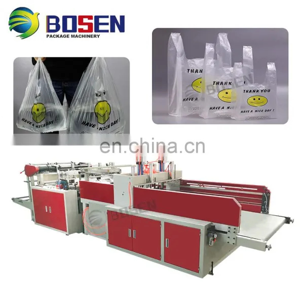 Biodegradable Garbage Cloth T-Shirt Carry Poly Nylon Polythene Shopping Plastic Bag Making Machine photo-4