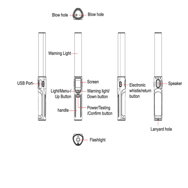 Digital Breath Alcohol Wand Tester SA01 photo-2