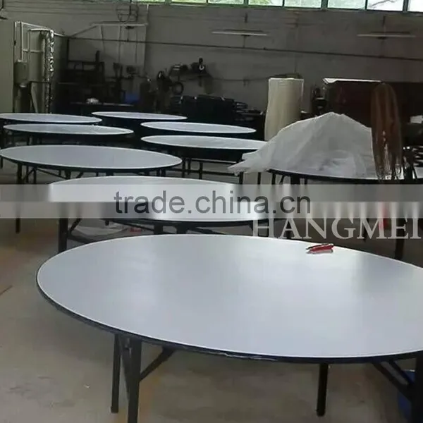 Plywood Pvc Edge Banquet Folding Round Table photo-2