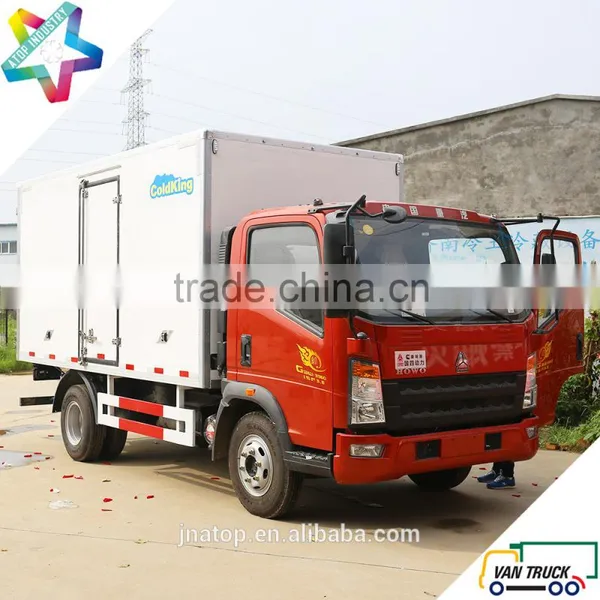 4.3m Reefer Truck Body 6.5T Sino-Truck Howo143Hp Chassis Refrigerated Trucks Light Duty Small Refrigerator Box Truck
