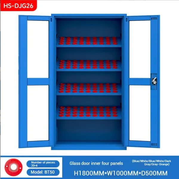 CNC Tooling Cabinet CT-C328 for High Load Capacity Featuring Full-Width Aluminum Alloy Handles and Self-Locking Drawers for CNC Machining Center