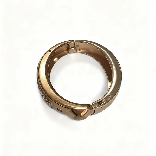 Custom High Quality Gold Steel Case Bracelet Fashion Fitness Style CNC Machining Aluminium Alloy Die Casting Service photo-4