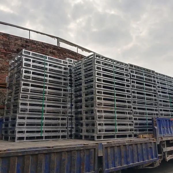 Custom-Sized Wood Surface Steel Pallet With Forklift Access Slots photo-4