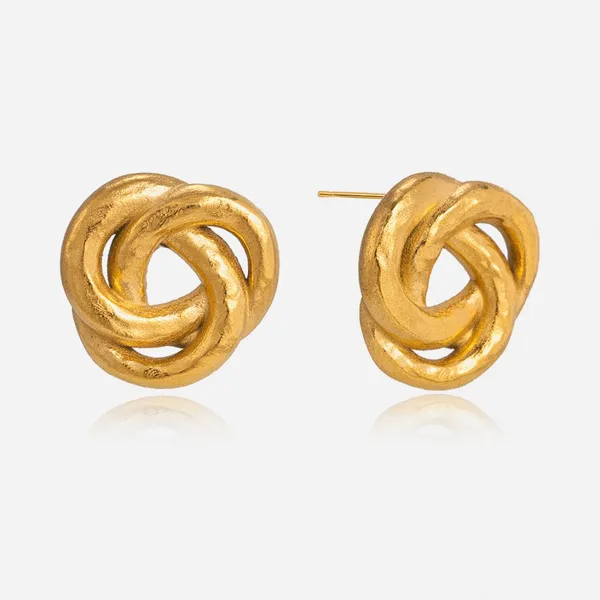Trendy 18K Gold Plated Heart Earrings Waterproof Stainless Steel Fashion Jewelry photo-4