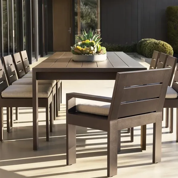 Modern Aluminum Outdoor Furniture Set, Weatherproof Dining & Lounge Collection for Patio & Pergola photo-3