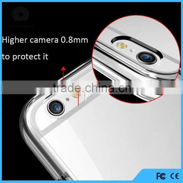 Clear Slim Transparent Acrylic Plastic Back Cover Flexible TPU Silicone Frame Bumper Hybrid Case for IPhone 6 Supplier's Choice photo-4