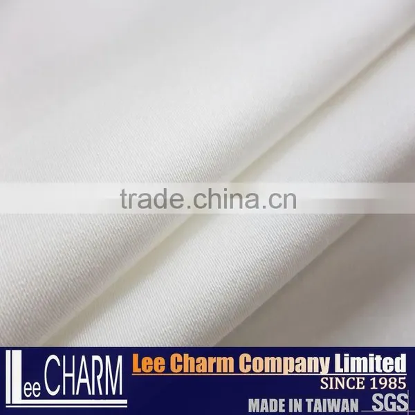 Taiwan White Cotton Elastane Satin Fabric photo-4