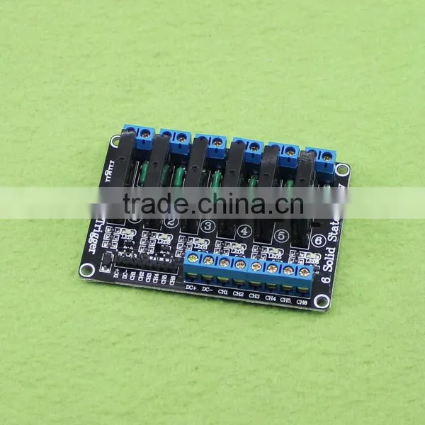 6 way solid state relay module 5V high level trigger solid state relay with fuse epansion board