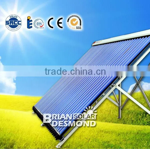 Split Pressurized System Heat Pipe Solar Collector With Tank Copper Coil photo-3