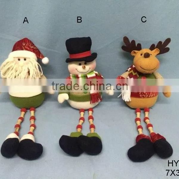 Christmas Sitting Dolls & Decoration,sitting Santa Snowman and Elk