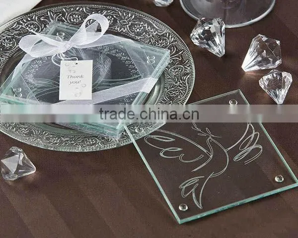 Glass Photo Frame Wedding Coasters