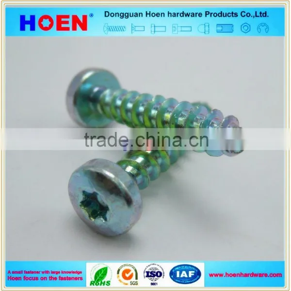 PT style thread forming screw for plastic self threading screw