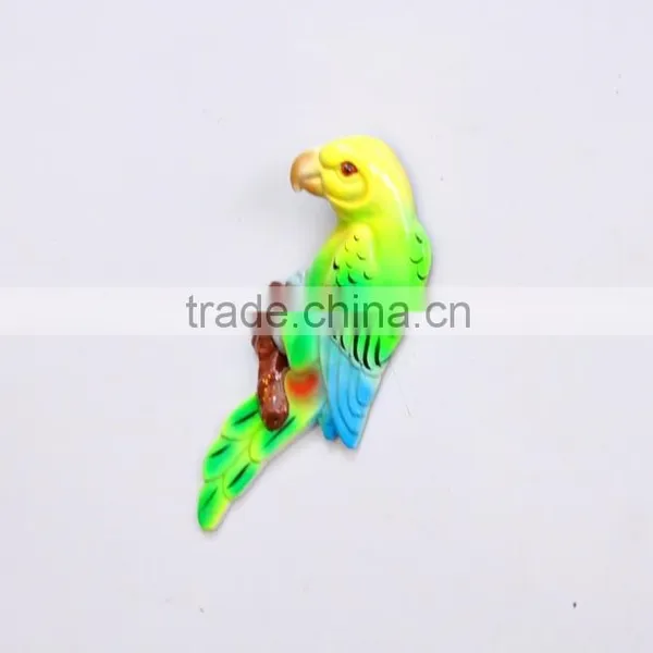 Colorful 5 Inch Plastic Pearl Powder Flat Parrot Animal Fridge Magnet, Animal Homes Craft, Decorative Magnets photo-5