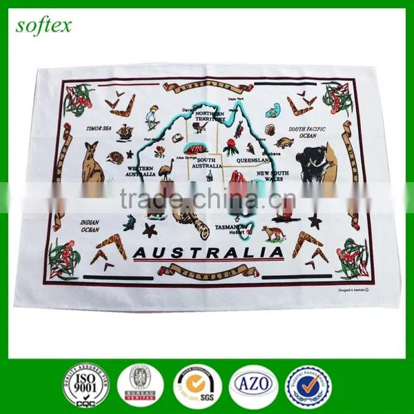 China Wholesale 50x70cm 80g Cotton Custom Print Souvenir Tea Towel photo-2