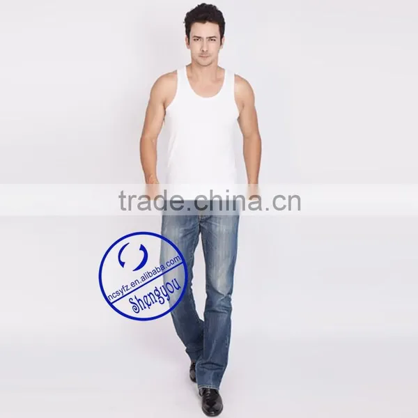 Plain Gym Custom Mens Stringer Tank Top in Bulk photo-4