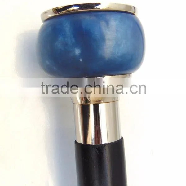 Antique Brass Walking Cane/Blue Color Walking Cane/Beautiful Color Walking Cane Wk1111