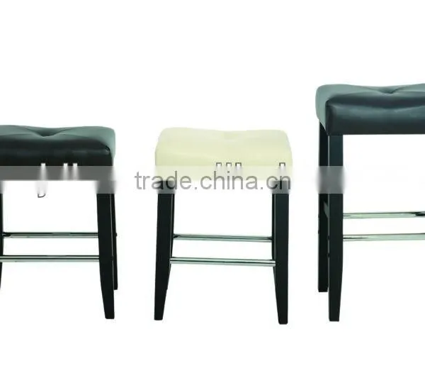 DIOU ANJI LEATHER WOOD BAR STOOL CHAIR(DO-6008B)