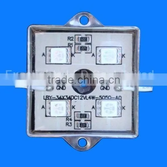 Outdoor Waterproof Smd Led Module 5050 for Illuminated Sign 12v Super Bright 4 Chips 5050 White LED Module photo-4