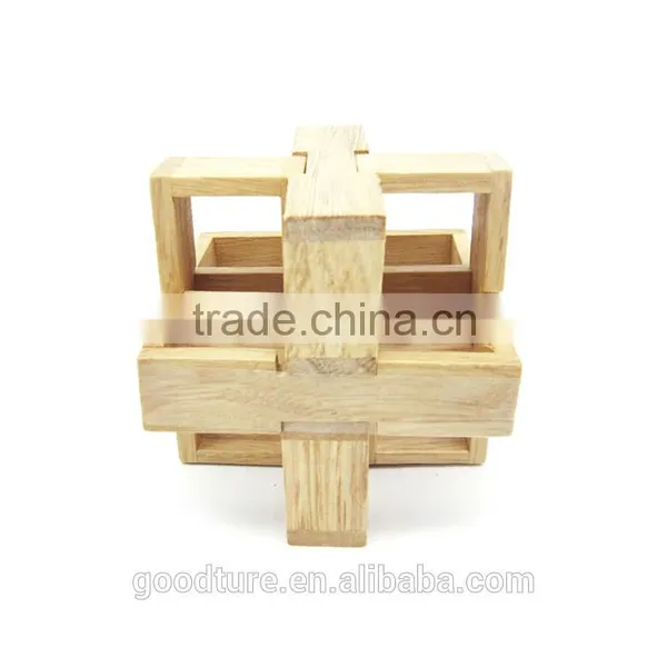 2015 Hot Sale Wooden IQ Intelligent Puzzle Magic Puzzle Kongming Lock Brain Teaser Model Number GAD1085 photo-4