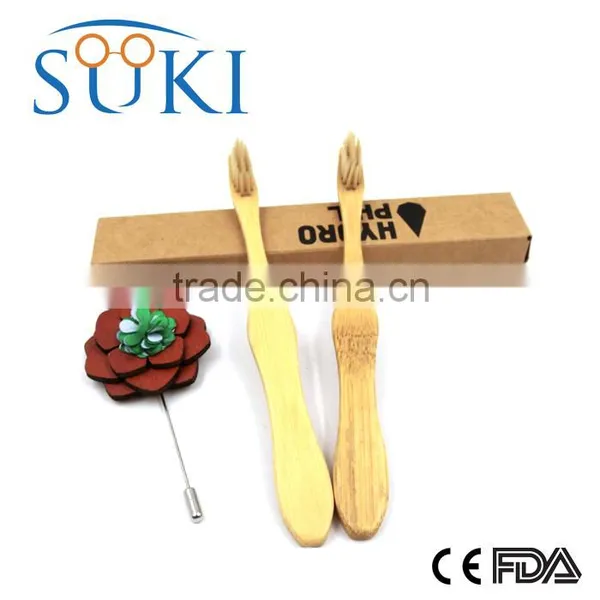 Top Quality 100% Biodegradable Environmental Charcoal Bamboo Toothbrush Natural Bamboo Handle Hotel Bamboo Toothbrush Quality Choice photo-2