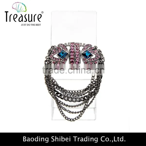 2016 Fashion New Design Pink Rhinestone Luxury Alloy Bracelet for Elegant Women Wholesale photo-3