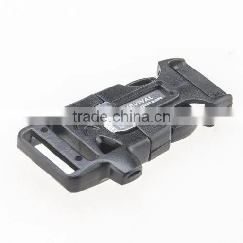 Plastic Flint Fire Starter Scraper Whistle Buckle for Survival Paracord Bracelet photo-2