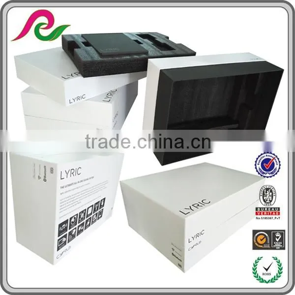 Big White Cardboard Box With Black Foam Inside for Bluetooth Packing photo-4