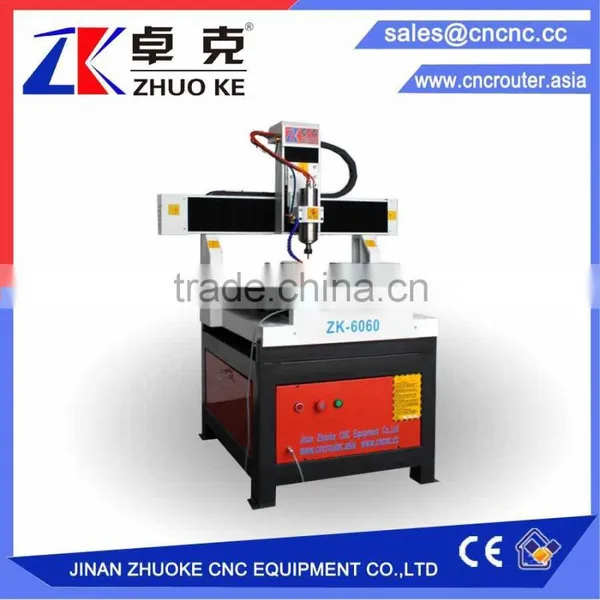 Discount Price Small 4 Axis Metal CNC Router Machine ZK-6060 With 2.2KW Water Cooling Spindle&Stepper Motor photo-3