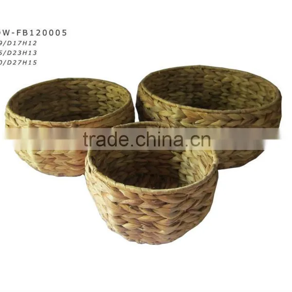 Fruit Water Hyacinth Basket With Iron Frame