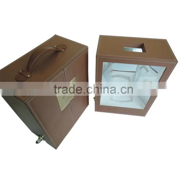 Luxury Leather Wine Glass Display Box photo-2