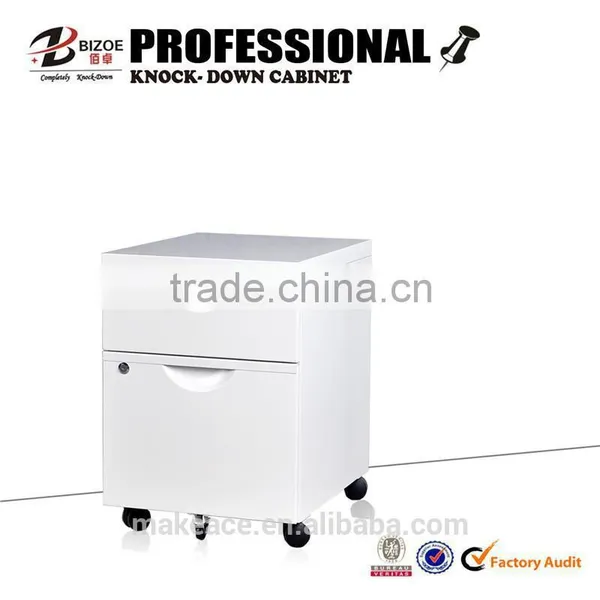 Cheap Metal kd Steel 3 Drawer Steel Mobile Cabinet With 5 Wheels photo-6