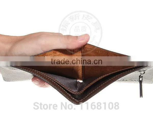 Mens Leather Wallet ID Credit Card Holder Bifold Purse Clutch Zipper Wallets photo-4