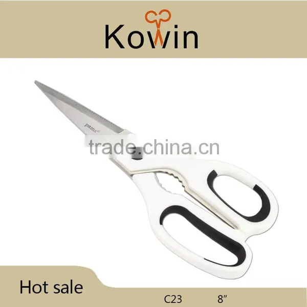 Rubber Soft Handle Scissors 8 Inch Hot Sale Kitchen Stainless Steel Scissors