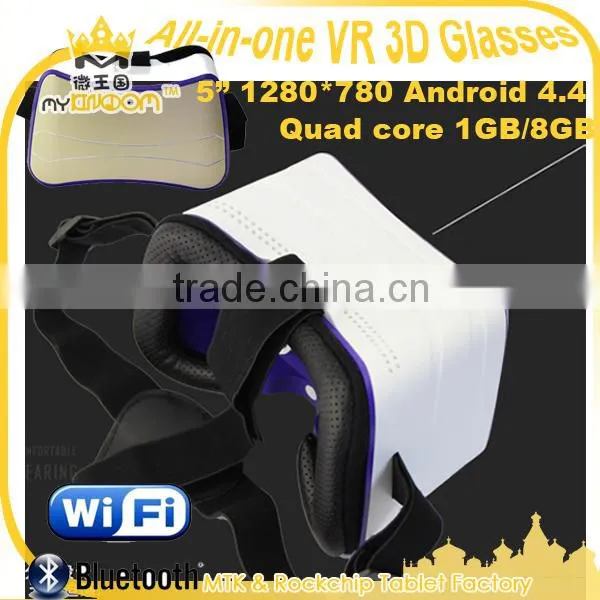 5inch 1280*780 Android 4.4 Quad Core All in One VR 3D Glasses Headset photo-6