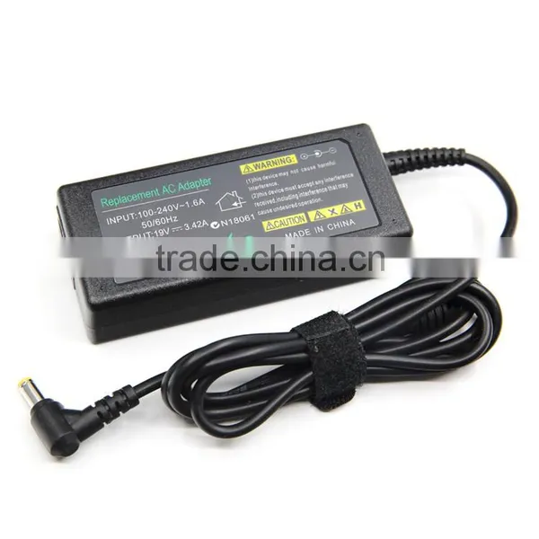 Yellow Tip 65W 19V 3.42A AC DC Adapter 100-240V Rohs AC Adapter photo-4