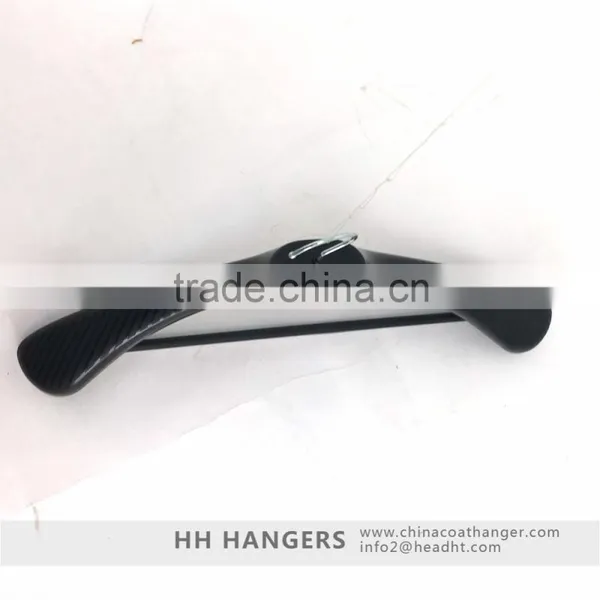 High Quality Black Plastic Suit Hanger With Pant Bar photo-5