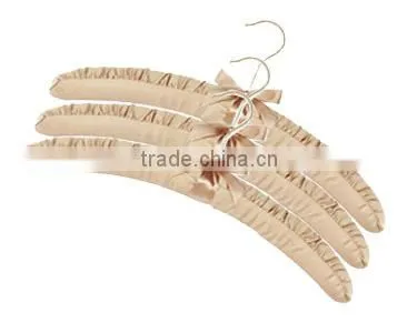 HH Brand Pure Color Stain Padded Hangers With Cotton Edge Piping Whole Sale 3ps Set or 5ps Set photo-4