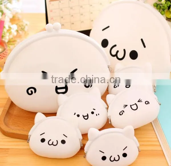 Small Waterproof Pure Candy Color Silicone Rubber Coin Key Bag Purse photo-3