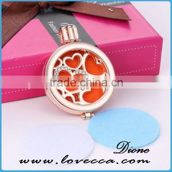 Stailess Steel Girl Perfume Locket Pendant Aroma Essential Oil Diffuser Locket Necklace photo-2