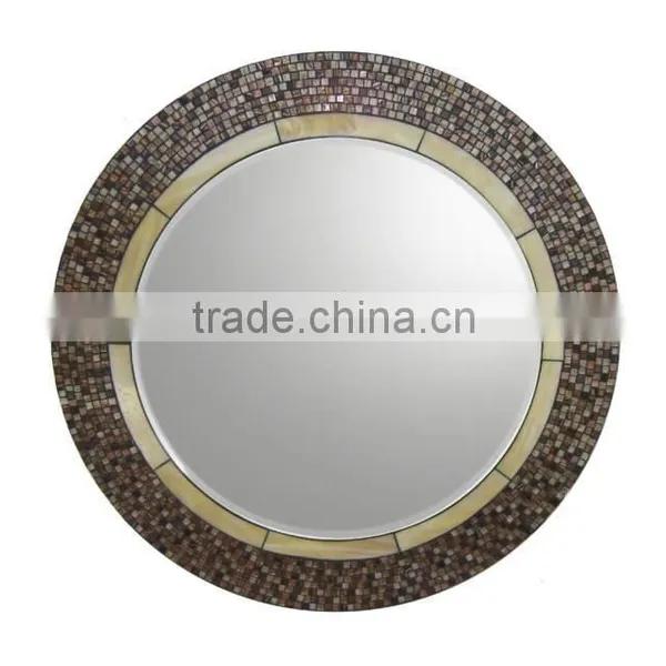 Mirror Glass Wholesale With Mosaic and Wooden Almirah Designs With Mirror