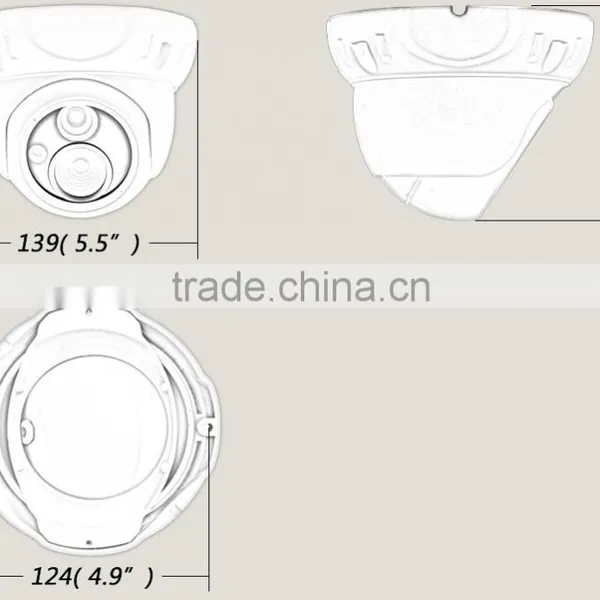 IW-A6017HD-HC DC12V Powered IR Vandal CMOS Dome Camera photo-3