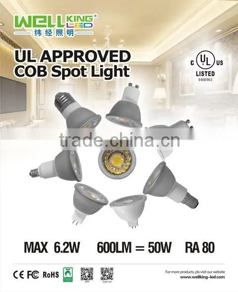 UL Energy Star CRI 90 Dimmable 5W 6W Gu10 Cob Led Spotlight Cob photo-4