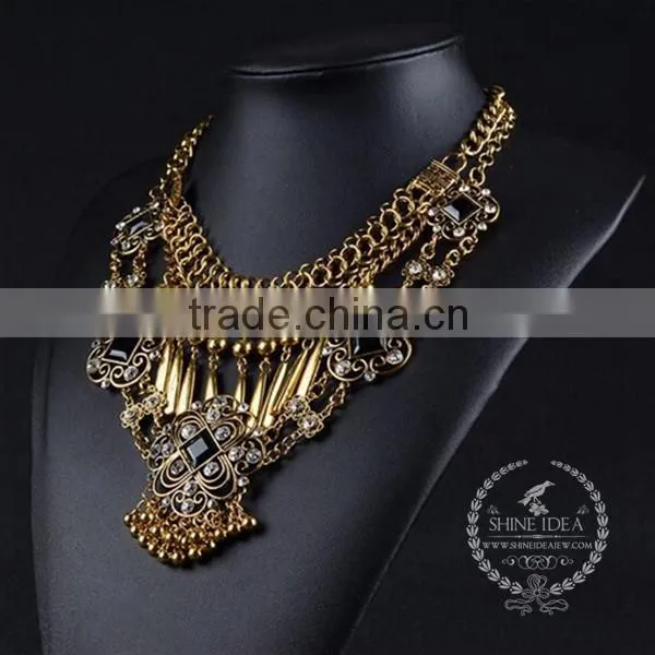High Quality Crystal Chunky Statement Necklace Tin Alloy Fashion Women Pendant Necklace 6390077 photo-3