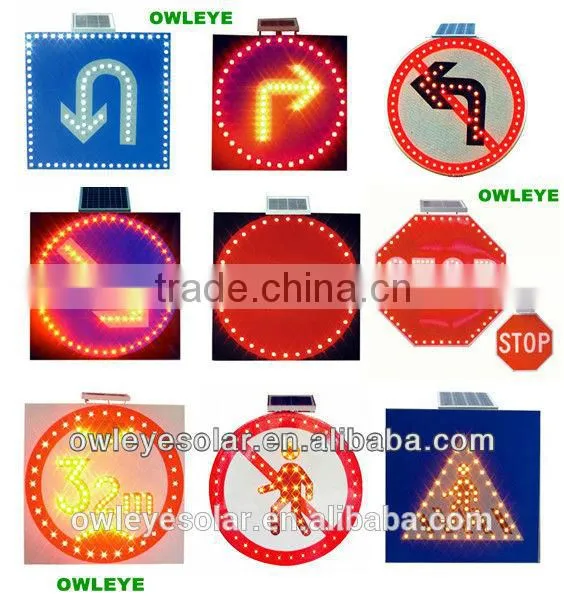 Spuare Solar Traffic Signs/illuminated Traffic Signs/solar Powered Portable Variable me photo-6