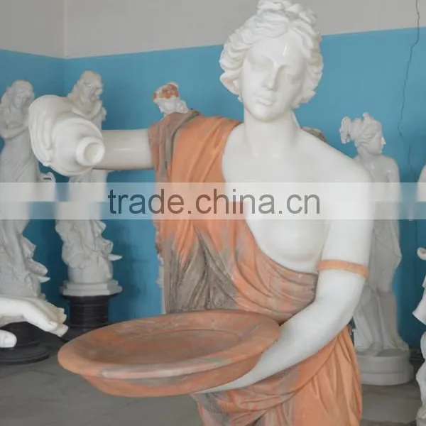 Hand Carved Life Size Marble Statue of Apollo Bath photo-4