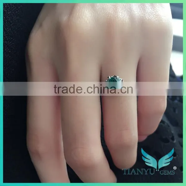 1 ct Color Moissanite Green Moissanite 925 Sliver Rings for Women Party Rings Jewelry photo-6