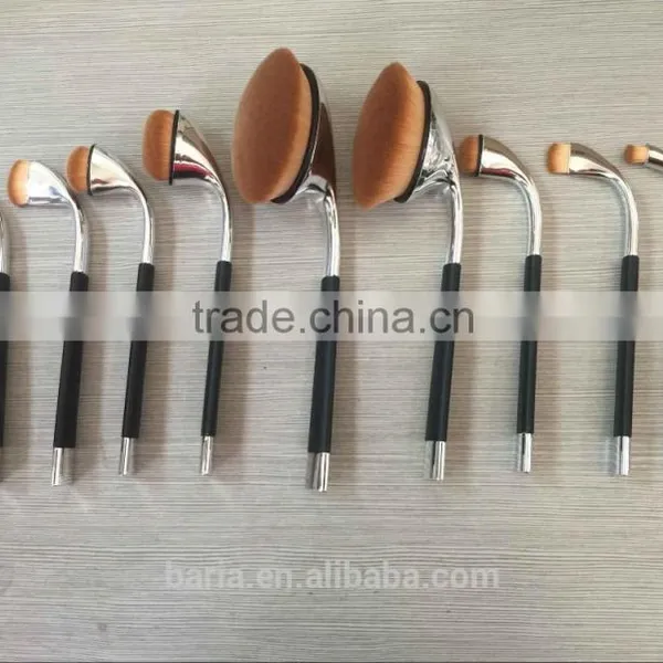 2016 World Best Selling Products Cosmetics Golf Makeup Brushes Free Samples Oval Makeup Brush Set photo-5