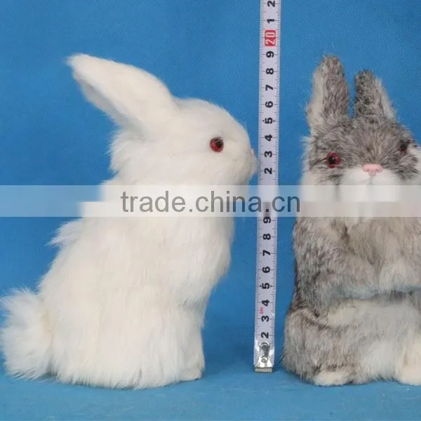 Horns Easter Bunny Furry Animal Taxidermy Decor Black Jackalope Rabbit photo-3