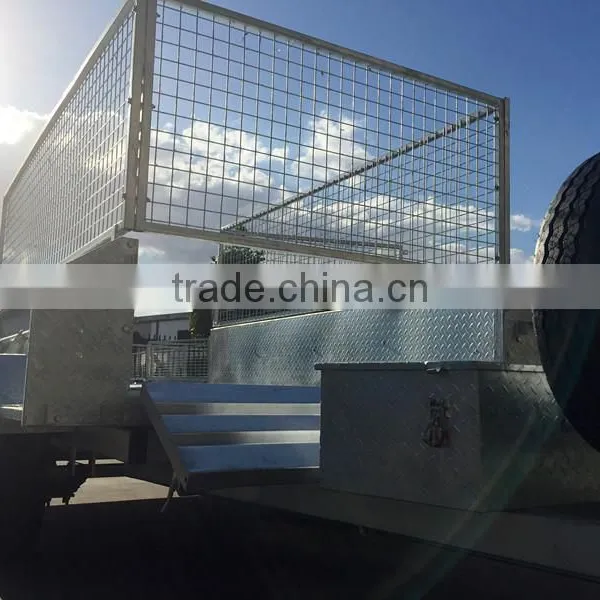 12x5ft Hot Dipped Galvanized Heavy Duty Hydraulic Tandem Trailer With Cage photo-6
